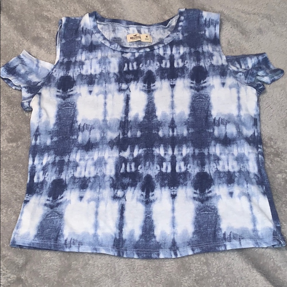 tie-dyed off the shoulder Hollister shirt